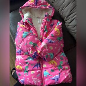 Gymboree Pink Dinosaur Hooded Sleep Sack